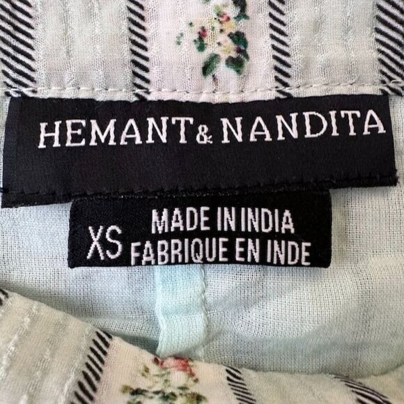 Anthropologie Hemant & Nandita Amour Floral Mint Green Lace Midi Skirt XS - Picture 5 of 8